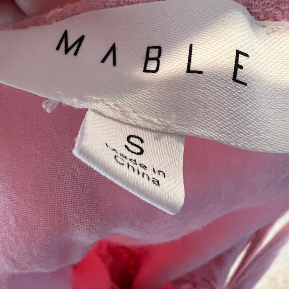 Mable Pink Tiered Sleeveless Mini Dress size Small Shoujo Coquette Strappy - Picture 8 of 9